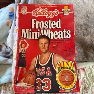 🏀 Larry Bird Kellogg’s Frosted Mini Wheats Limited Edition Cereal Box 🏀